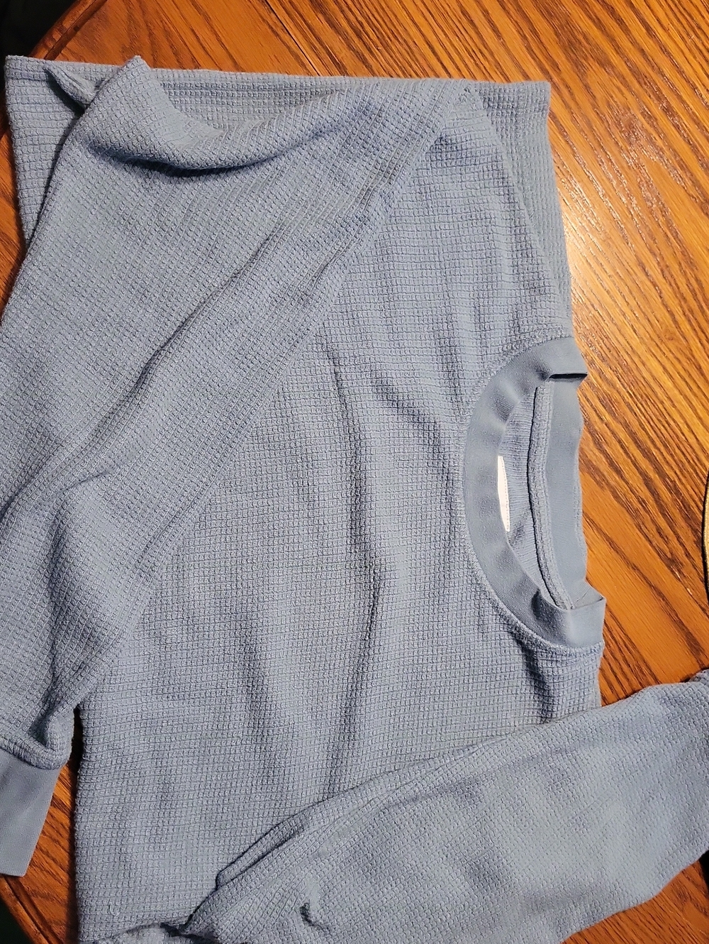 Goodfellow & Co Light Slate Blue Waffle Knit Pullover